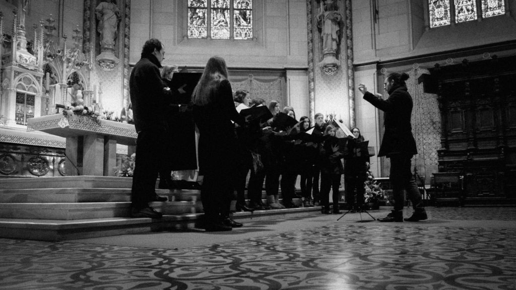 Nahrávání Scholy OP v olomoucké katedrále